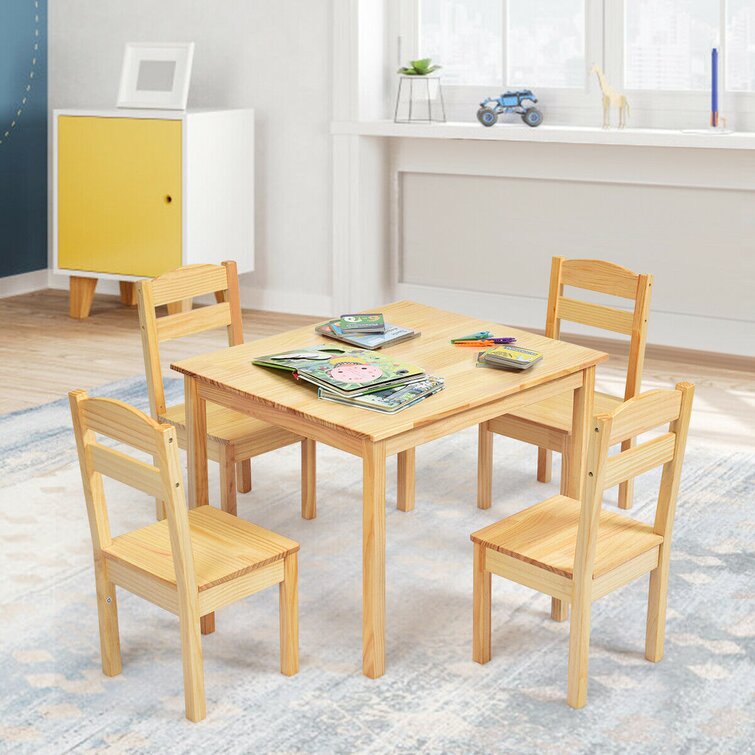 Delray Kids Solid Wood Outdoor Table Or Chair and Chair Set